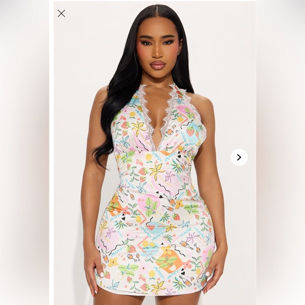 Halter mini dress